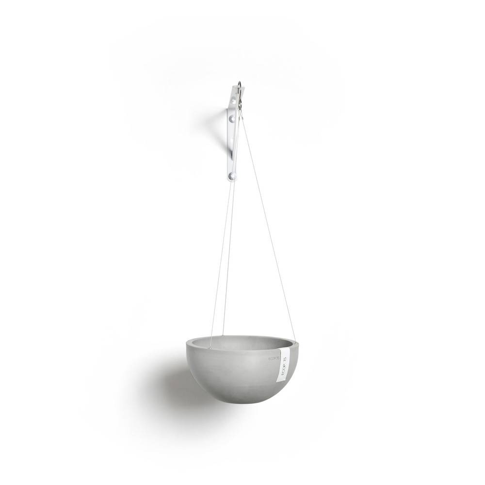 Ecopots - Pot supsendu Brussels 27 Blanc Gris - Ø 26,5 x H. 13 cm - 4,2 L ECOPOTS - Imagen 4