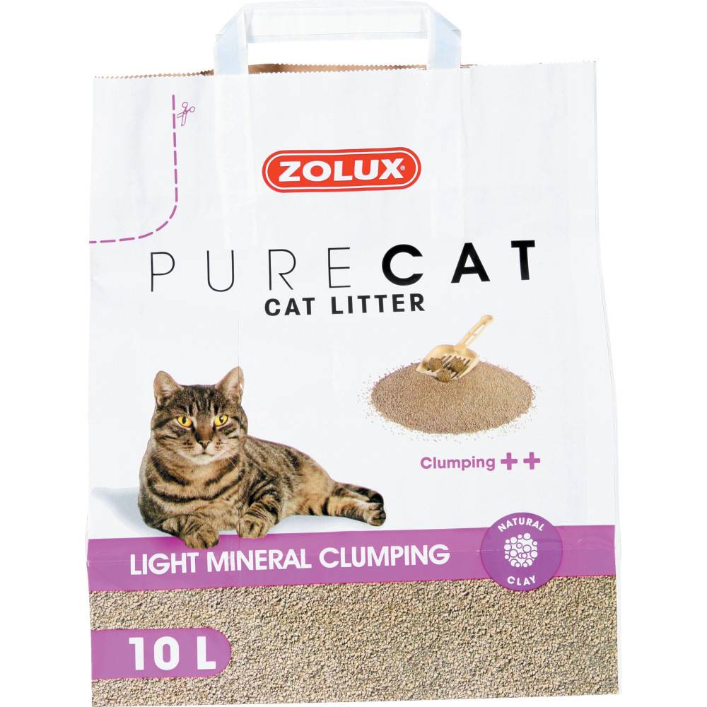 Zolux - Litière minérale agglomérante légère 10 litres soit 7,18 kg pour chat - Image 3