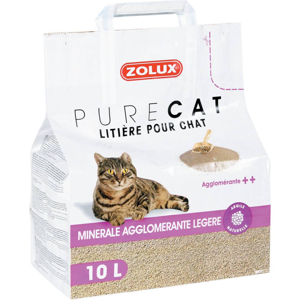 Zolux - Litière minérale agglomérante légère 10 litres soit 7,18 kg pour chat - Image 4