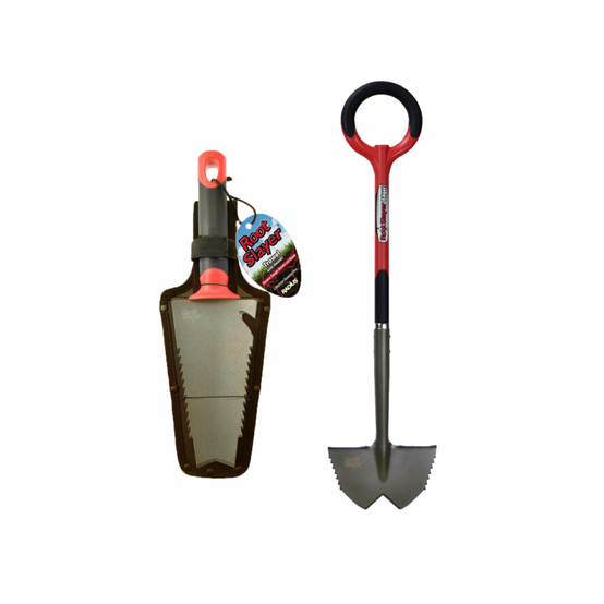 Pack RootSlayer™ | Noir | Adulte | RootSlayer à main™ + RootSlayer dresse bordures™ | Jardin | Acier de carbone- VENTEO - Image 1