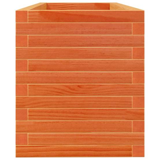 Jardinière bois de pin massif cire marron 110 x 40 x 45,5 cm - PANGIVO - Image 6
