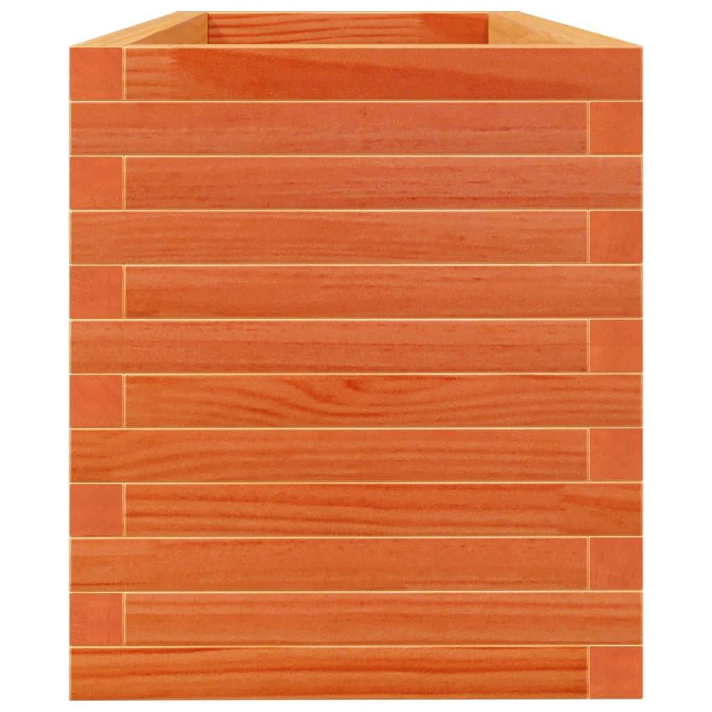 Jardinière bois de pin massif cire marron 110 x 40 x 45,5 cm - PANGIVO - Image 6
