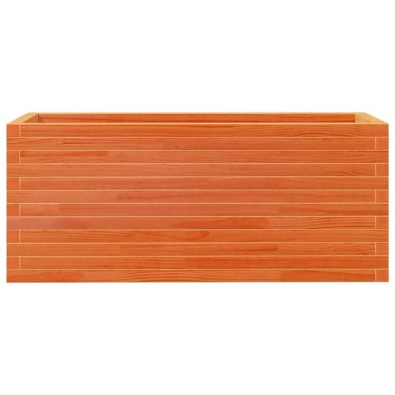 Jardinière bois de pin massif cire marron 110 x 40 x 45,5 cm - PANGIVO - Image 5