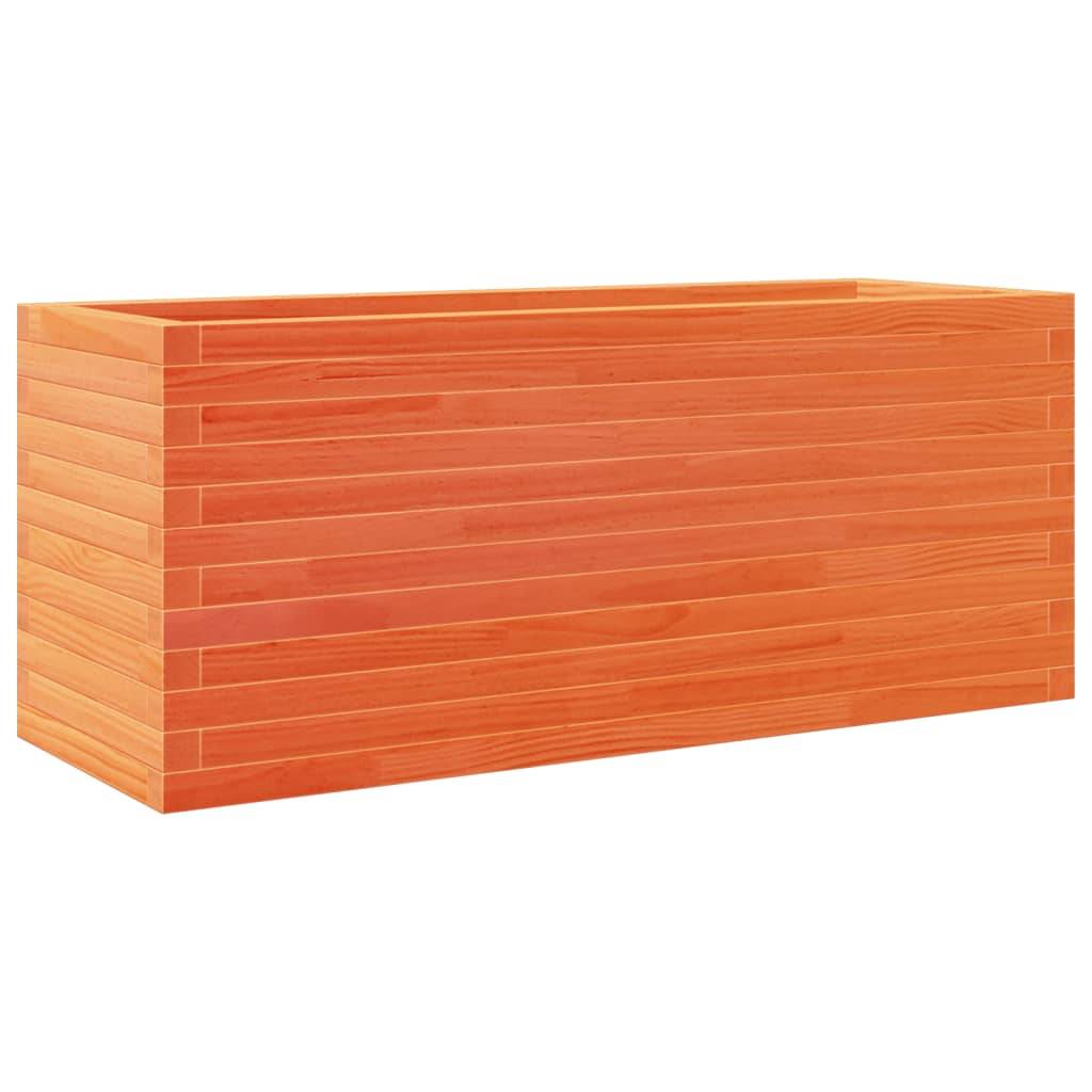 Jardinière bois de pin massif cire marron 110 x 40 x 45,5 cm - PANGIVO - Image 7