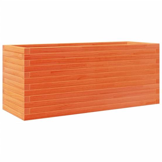 Jardinière bois de pin massif cire marron 110 x 40 x 45,5 cm - PANGIVO - Image 2