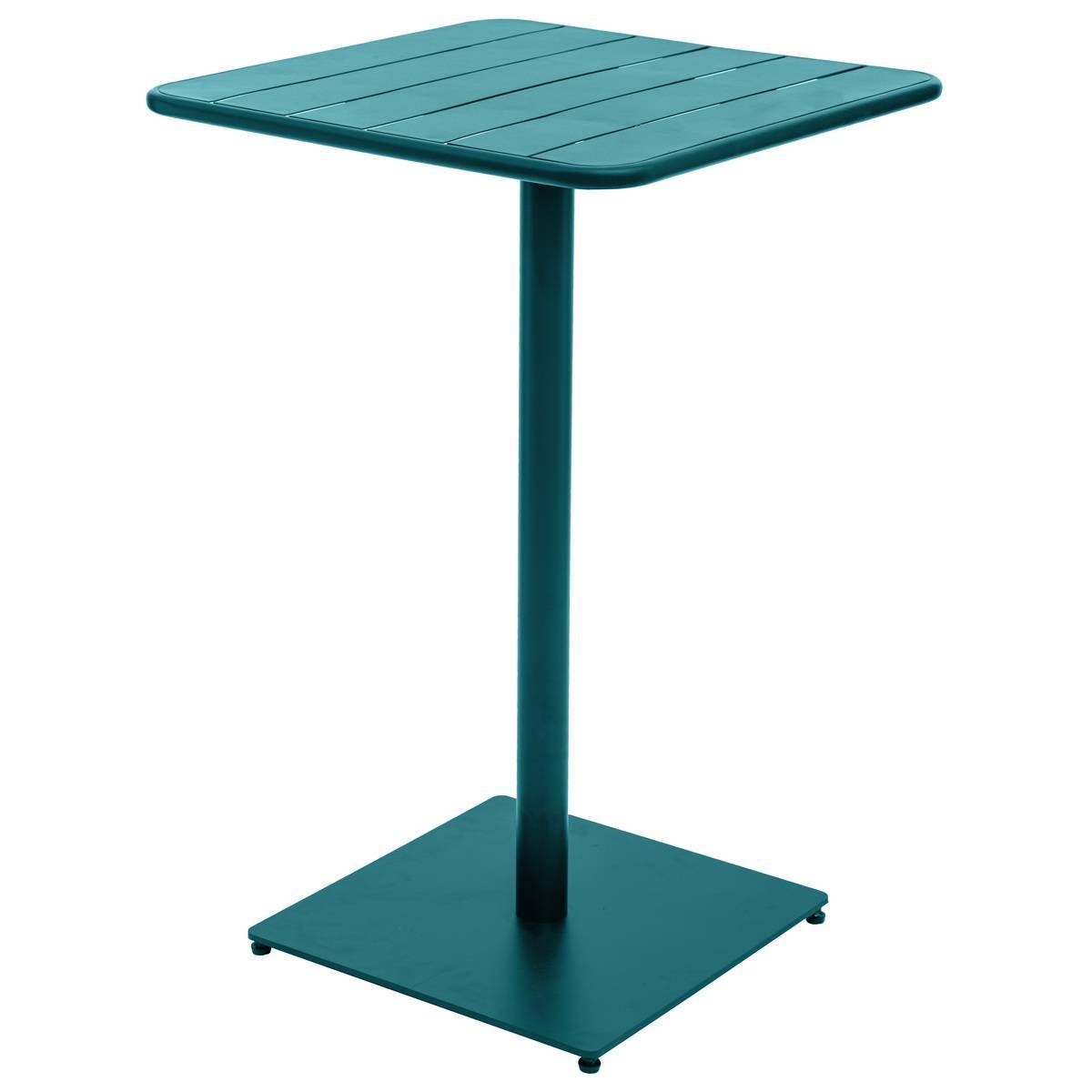 Hesperide - Table haute de jardin "Phuket" bleu canard 2 places en acier traité époxy Hespéride - Imagen 2