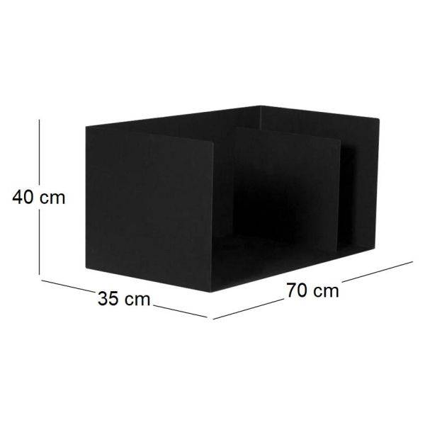 Magnus - Porte-bûches compact en acier noir 70 cm Bytom Magnus - Image 4