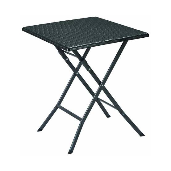 Table carrée noire 61x61xH73cm Pliante Camping Jardin Réceptions Festivals Evenements KZ GARDEN - Image 1