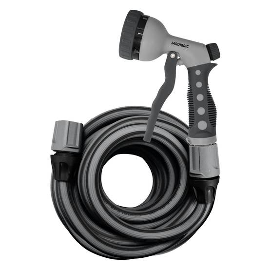 Jardibric - Set de Tuyau Etirable Jardibric Polymère Elastic 8,33 à 25m avec Raccord et Pistolet d'Arrosage - Image 1