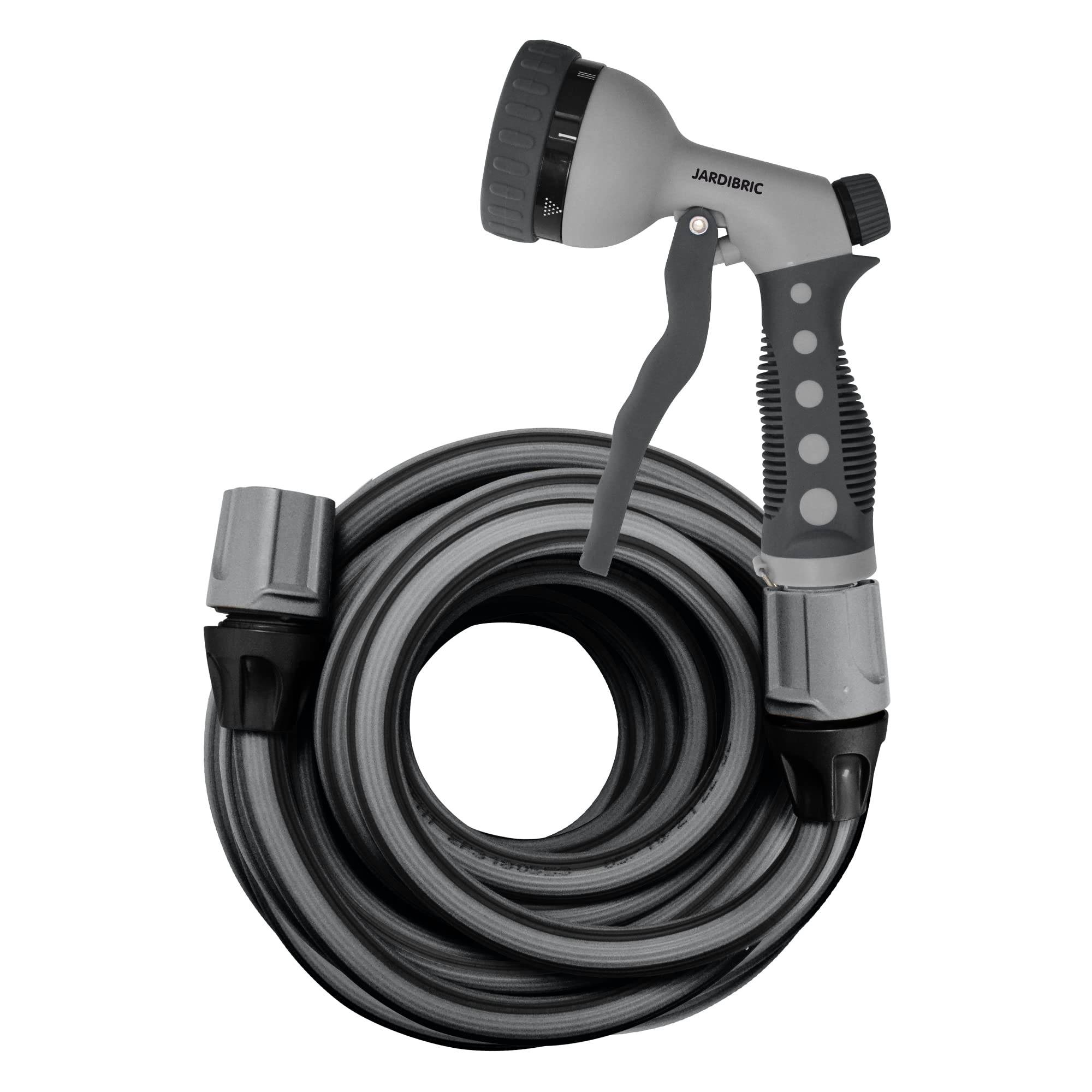Jardibric - Set de Tuyau Etirable Jardibric Polymère Elastic 8,33 à 25m avec Raccord et Pistolet d'Arrosage - Image 1