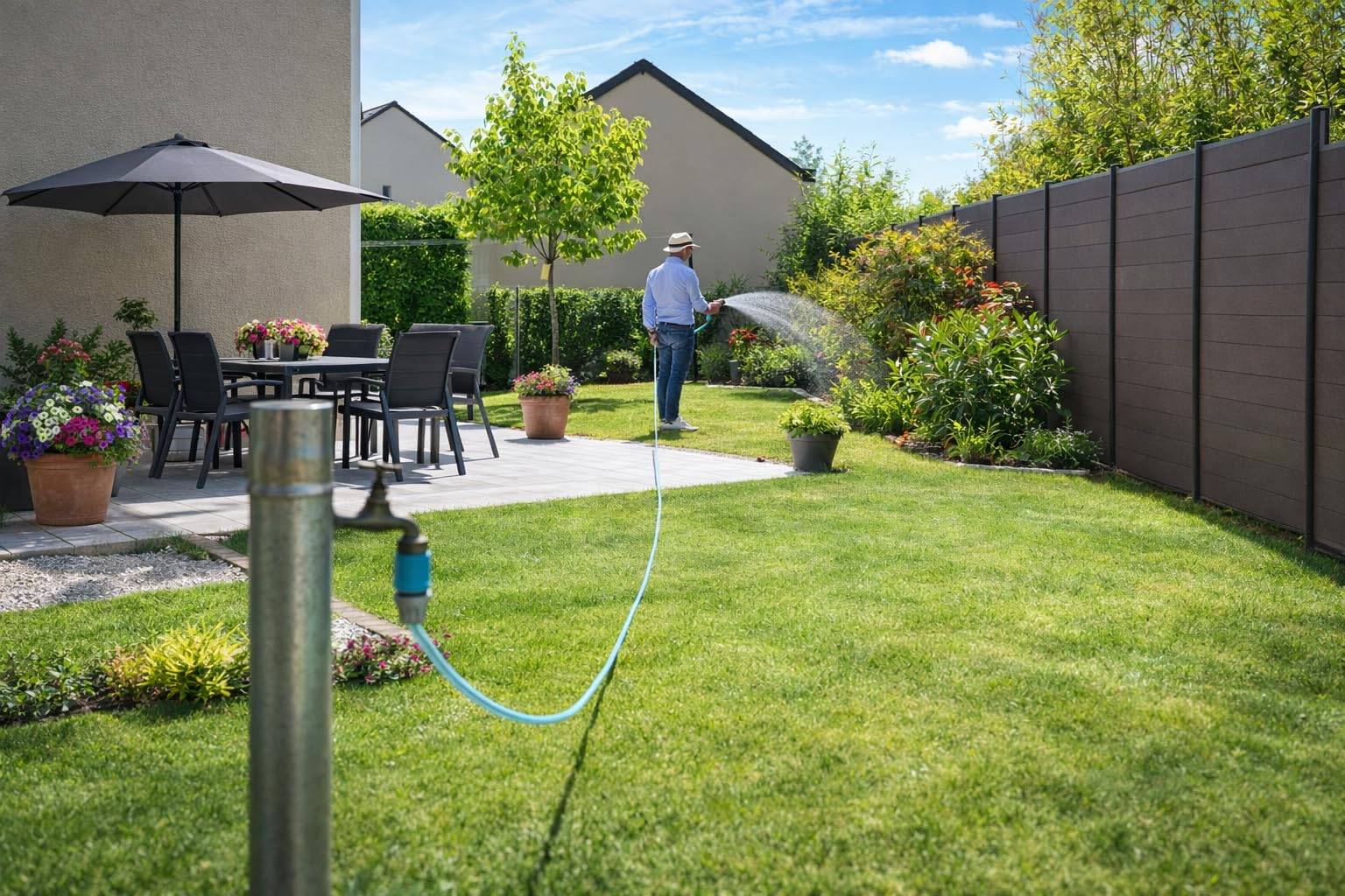 Jardibric - Jardibric - Kit Tuyau Extensible pour Arrosage - 8,33 à 25 m - Tuyau Élastique avec Raccords - Jardin - Image 3