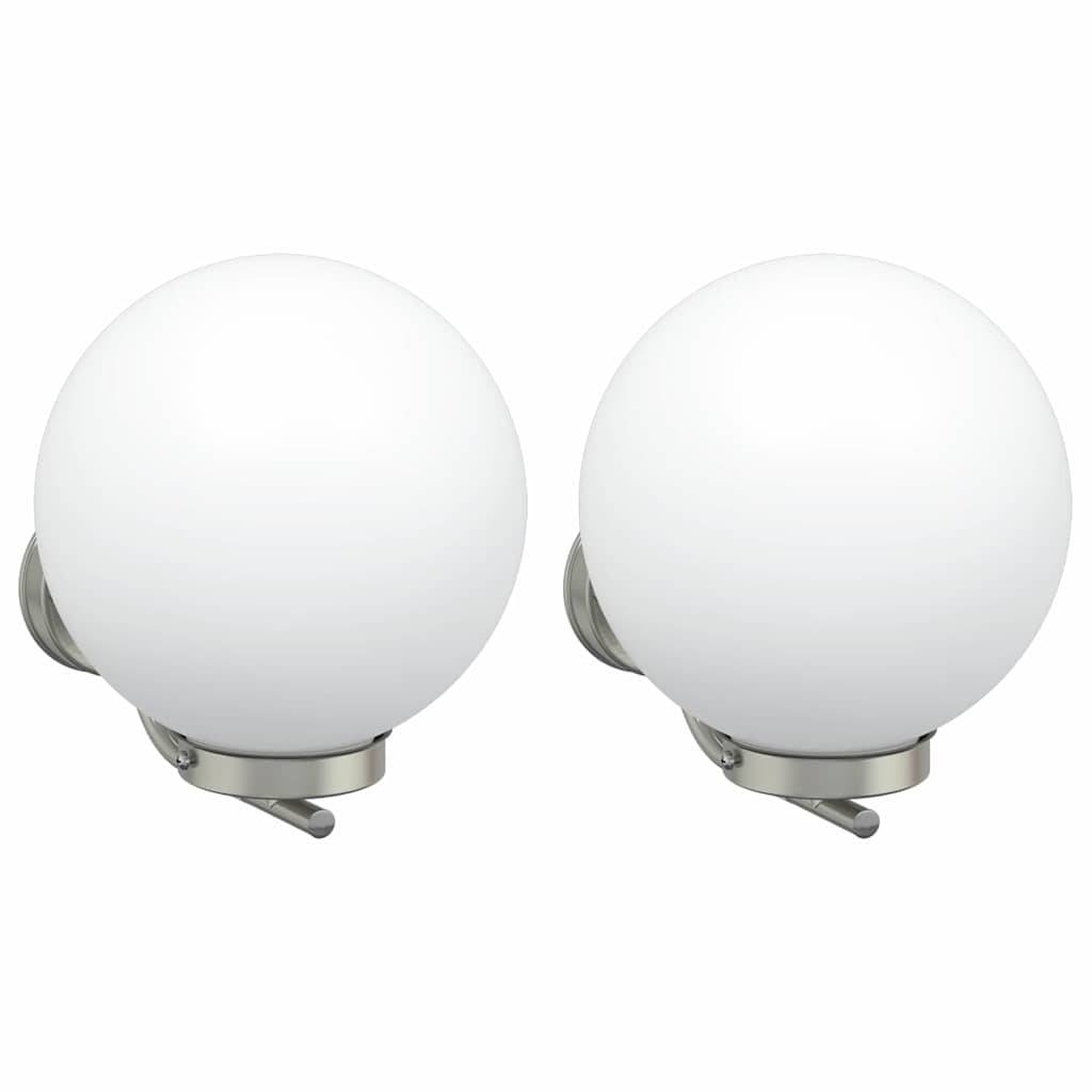 2pcs Appliques murales extérieures - Lampes murales extérieures Argent 29 x 25 x 33 cm g14 - Image 1