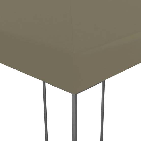Chapiteau de Fête en Acier avec Toit Ventilé et Guirlande Solaire LED pour Jardin Taupe 3x3 m – ComfortXL Outdoor Living - Image 5
