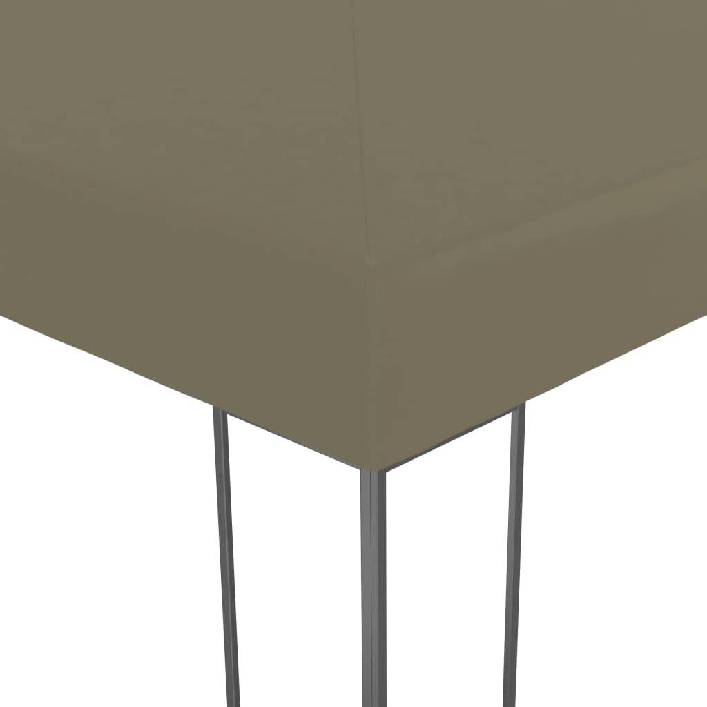 Chapiteau de Fête en Acier avec Toit Ventilé et Guirlande Solaire LED pour Jardin Taupe 3x3 m – ComfortXL Outdoor Living - Image 5