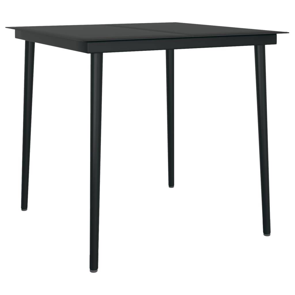 Ensemble Jardin 4P Rotin Creux PVC et Acier Carré Noir – ComfortXL Outdoor Living - Image 5