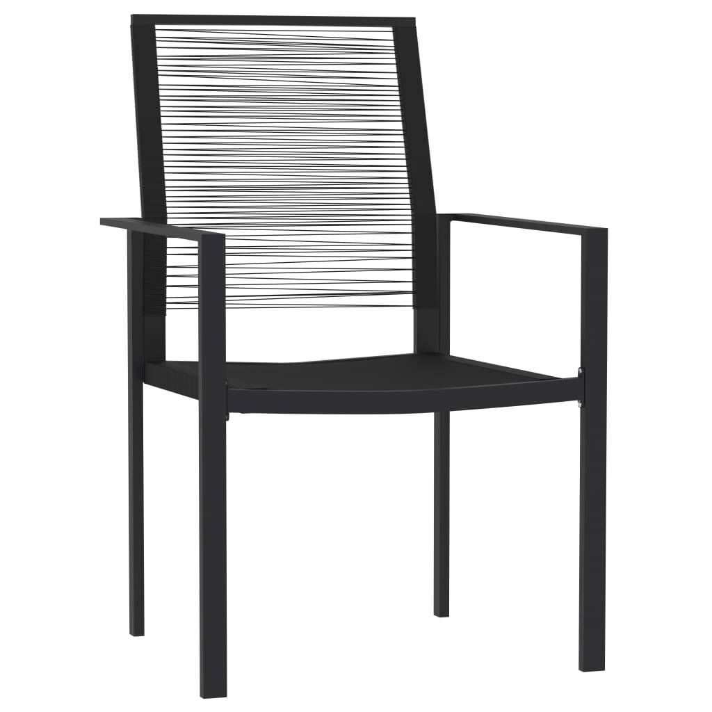 Ensemble Jardin 4P Rotin Creux PVC et Acier Carré Noir – ComfortXL Outdoor Living - Image 3