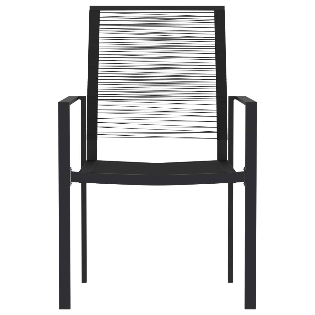 Ensemble Jardin 4P Rotin Creux PVC et Acier Carré Noir – ComfortXL Outdoor Living - Image 4