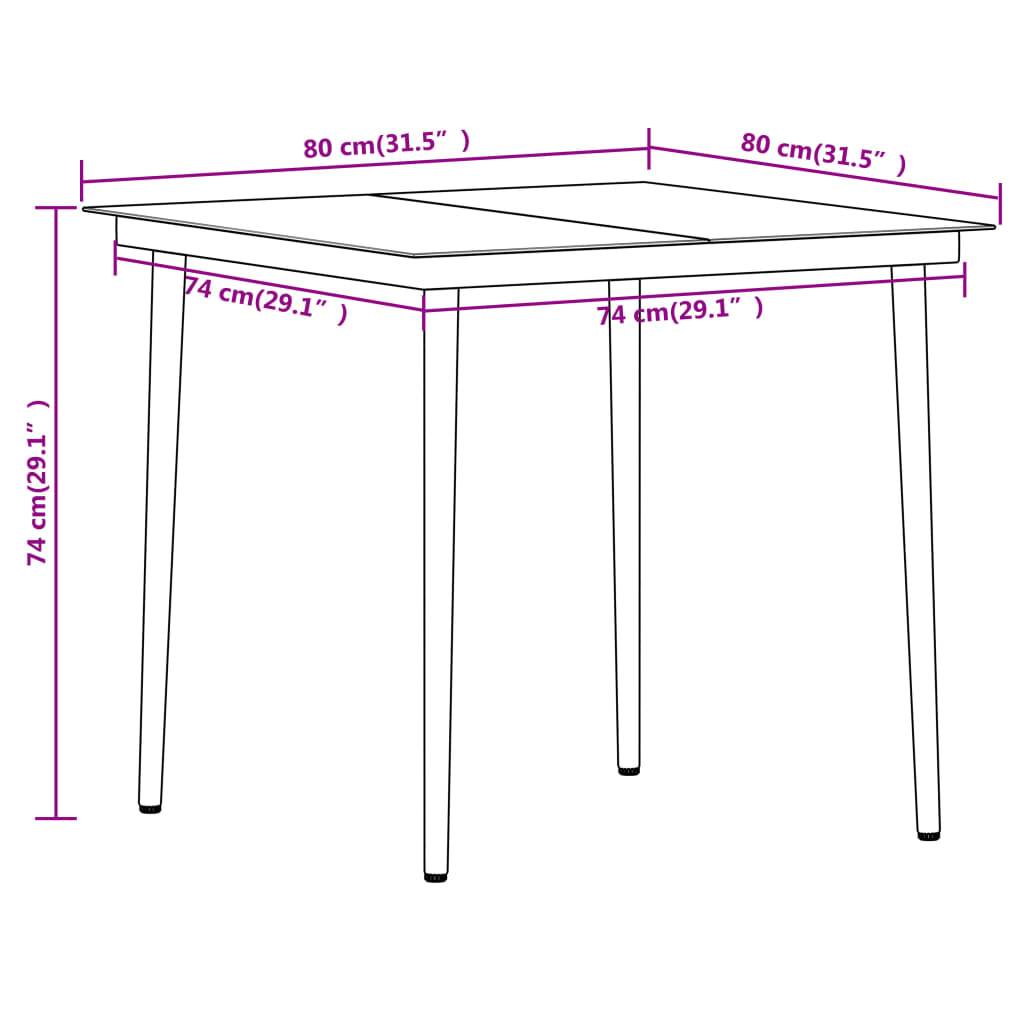 Ensemble Jardin 4P Rotin Creux PVC et Acier Carré Noir – ComfortXL Outdoor Living - Image 8