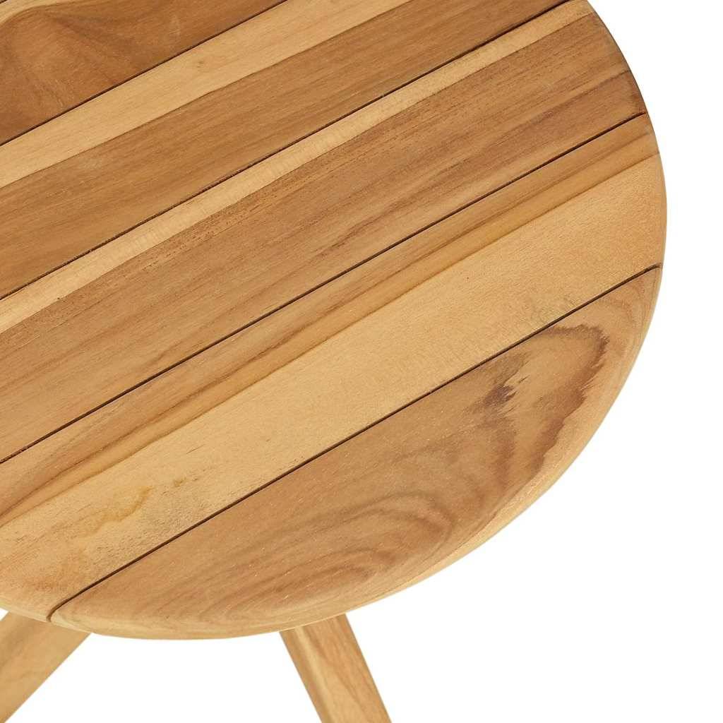 ComfortXL - Table d'Appoint Ronde Ø40cm pour Jardin en Teck Massif, Petite Table d'Extérieur Stable et Naturelle – ComfortXL Outdoor Living - Image 6