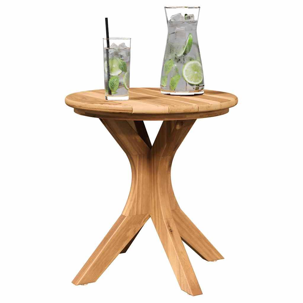 ComfortXL - Table d'Appoint Ronde Ø40cm pour Jardin en Teck Massif, Petite Table d'Extérieur Stable et Naturelle – ComfortXL Outdoor Living - Image 3