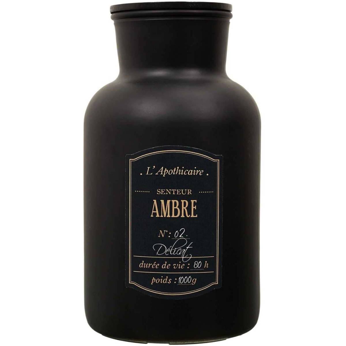 The Home Deco Factory - Bougie parfumée noire mat Alchimiste 14.5 x 26 cm - Image 1