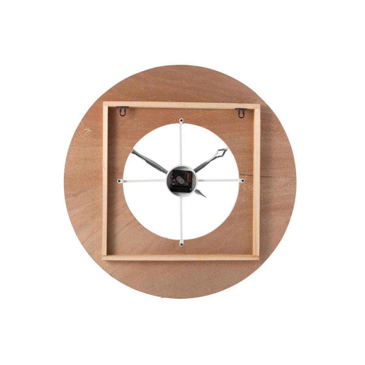 Horloge Murale Déco "Sodi" 60cm Naturel & Blanc - Image 2