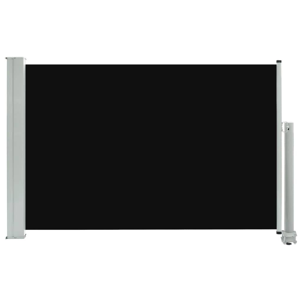 Helloshop26 - Auvent paravent store brise-vue latéral rétractable de patio jardin terrasse balcon protection visuelle écran 60 x 300 cm noir - Imagen 1