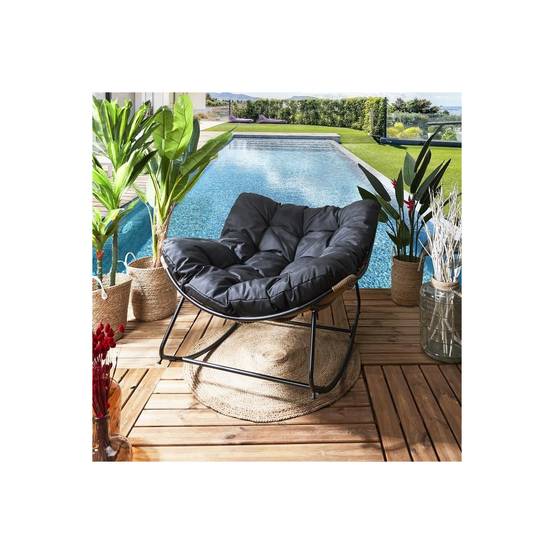 The Home Deco Factory - Fauteuil de jardin à bascule Tulum - Image 7