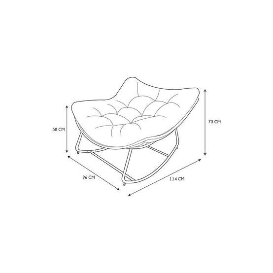 The Home Deco Factory - Fauteuil de jardin à bascule Tulum - Image 6