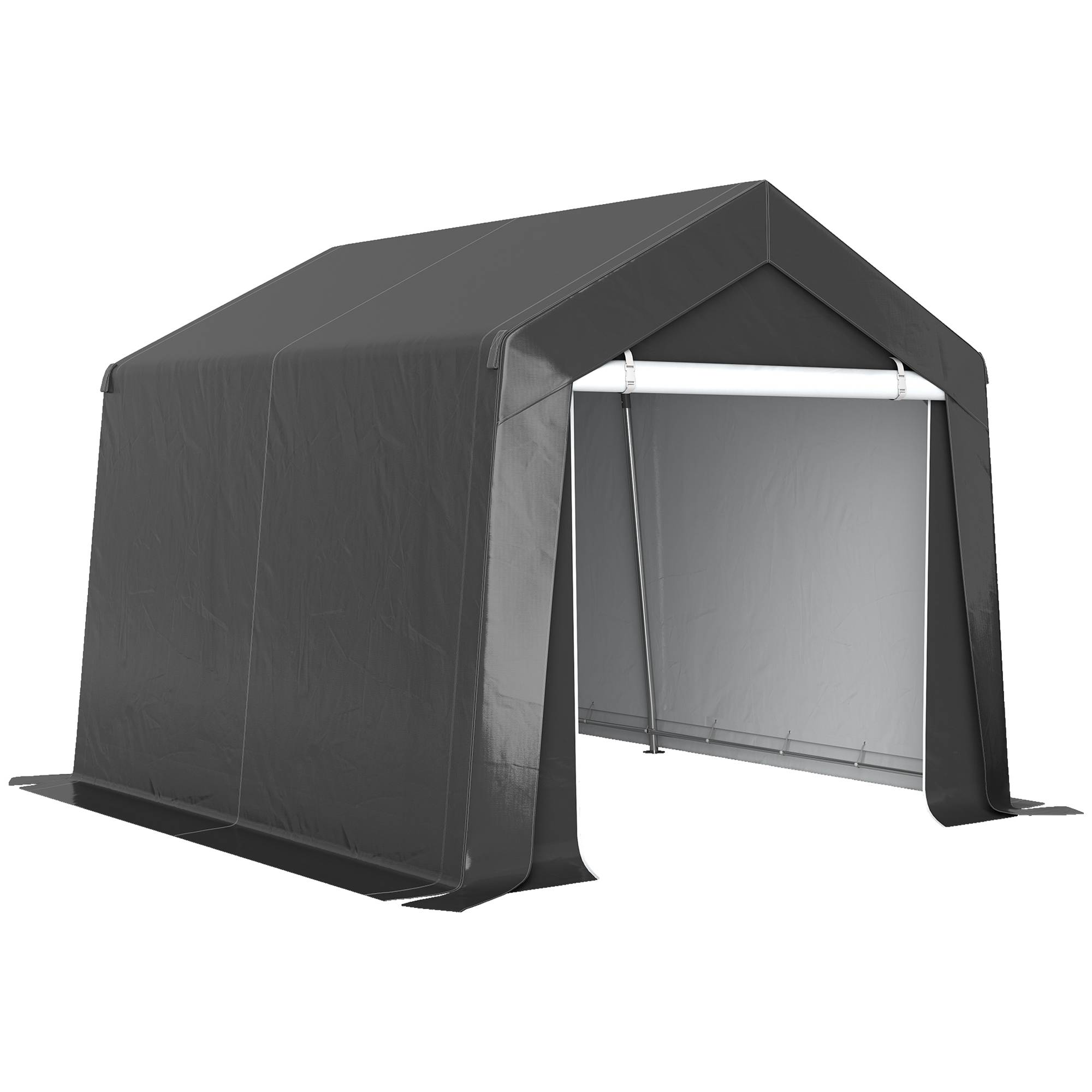 Abri de jardin acier galvanisé gris foncé 302 x 300 x 235 cm - PANGIVO - Image 1
