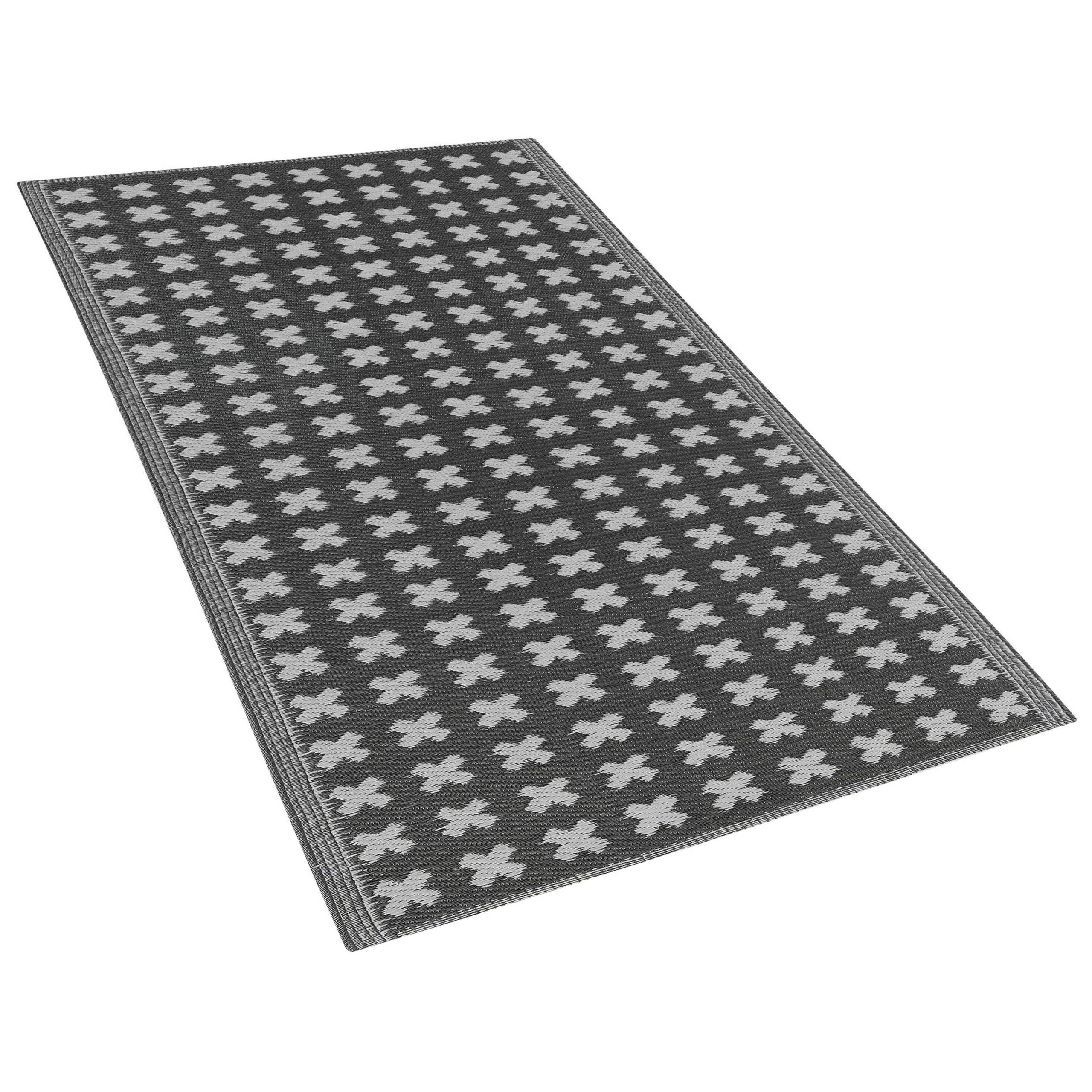 Beliani - Tapis d'extérieur Polypropylène Noir ROHTAK - Beliani - Imagen 4