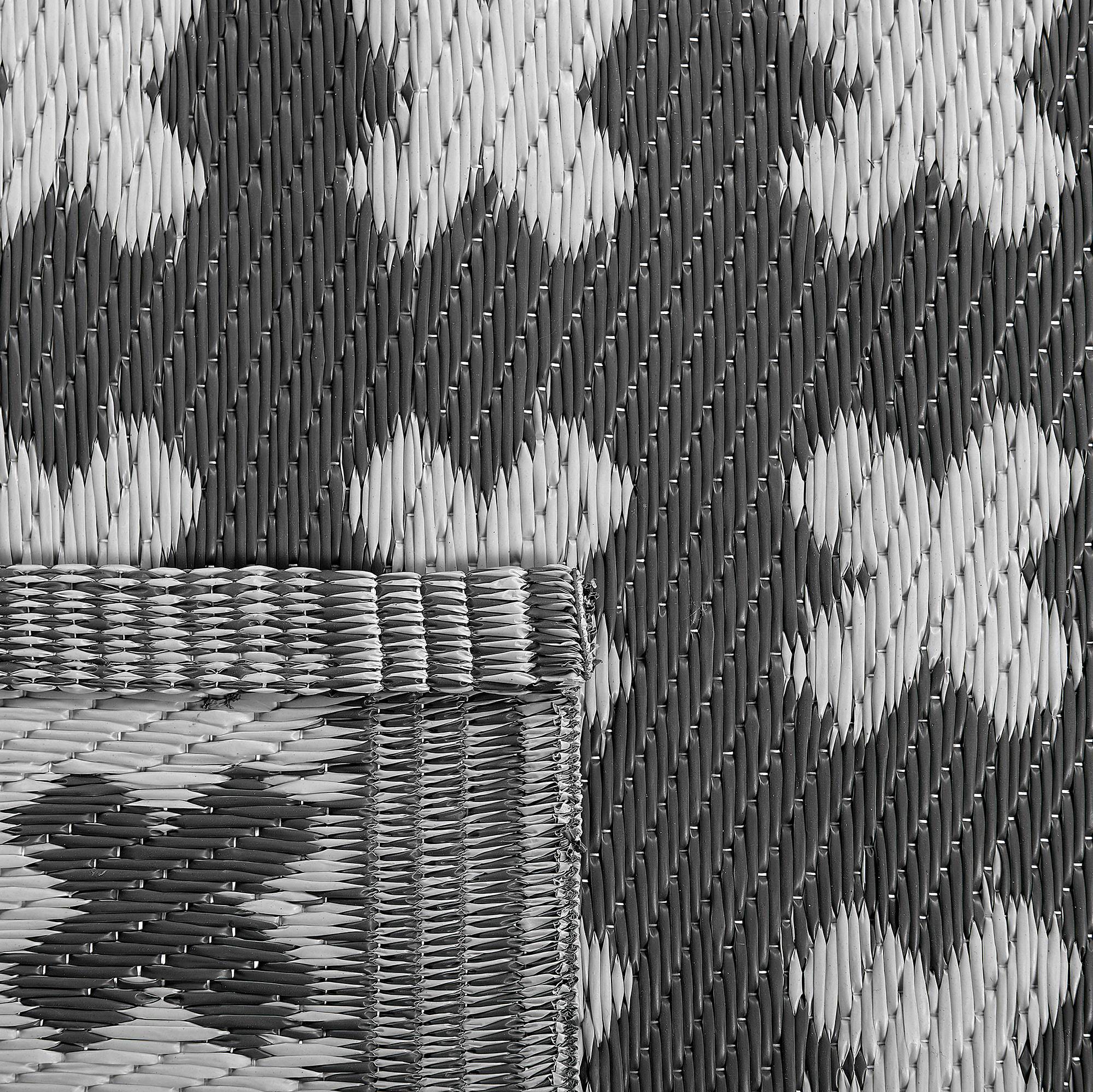 Beliani - Tapis d'extérieur Polypropylène Noir ROHTAK - Beliani - Imagen 5