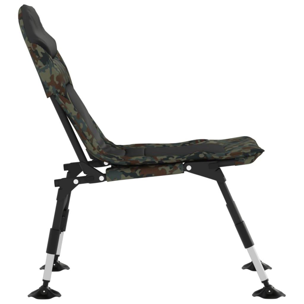 Chaise de pêche acier et tissu camouflage 71 x 45 x 71-81 cm - PANGIVO - Image 4