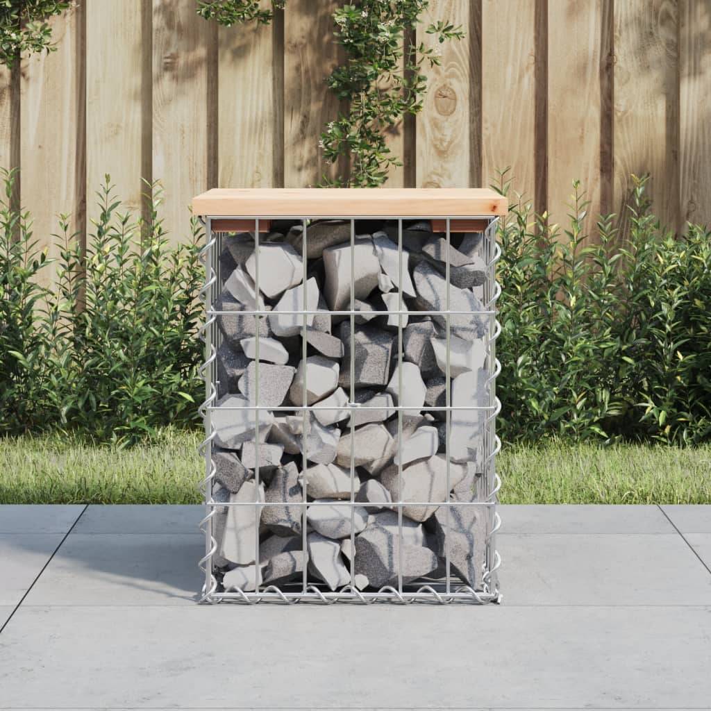 PANGIVO - Banc de jardin bois de pin et acier naturel 33 x 31 x 42 cm - PANGIVO