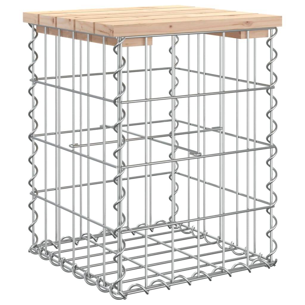 PANGIVO - Banc de jardin bois de pin et acier naturel 33 x 31 x 42 cm - PANGIVO - Image 5