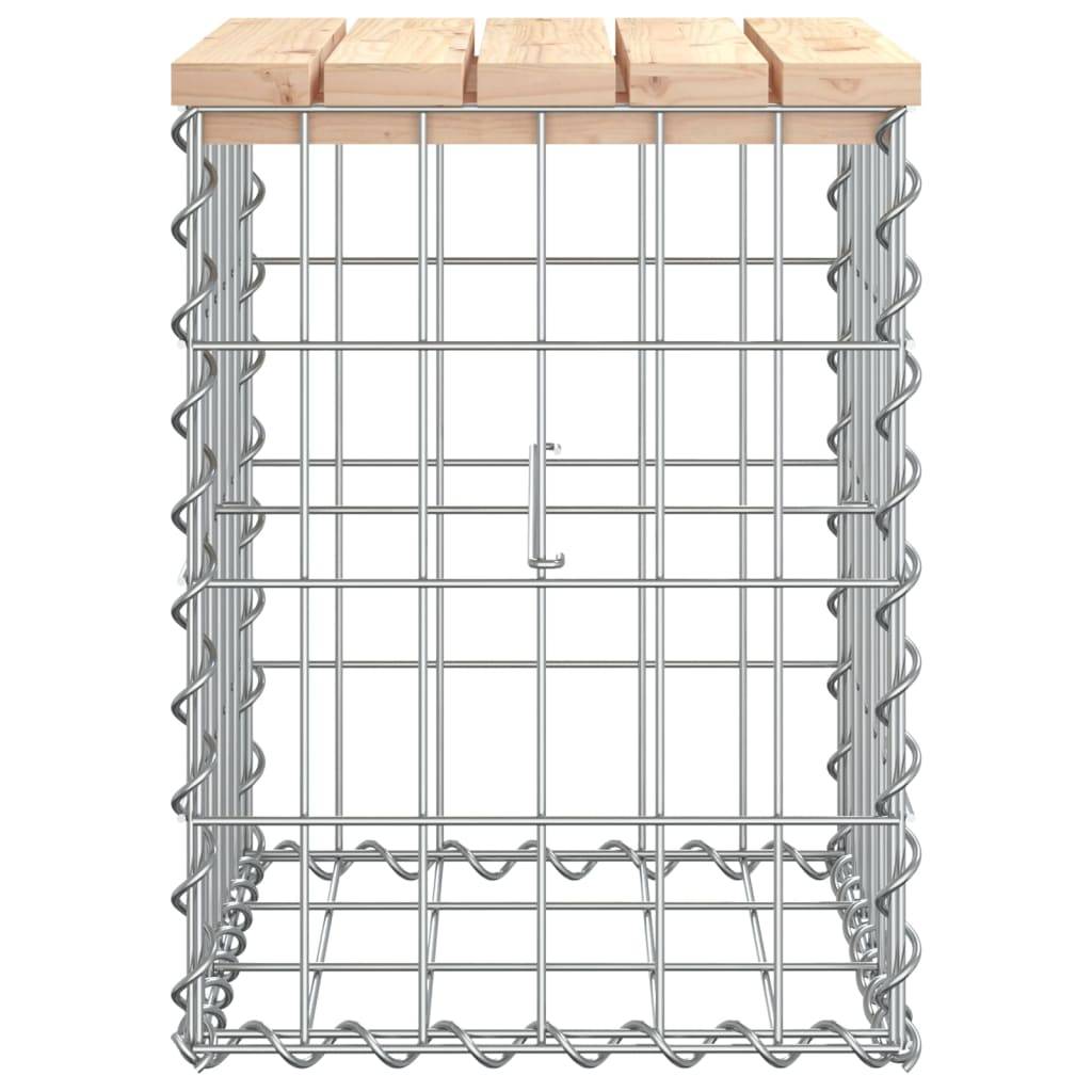 PANGIVO - Banc de jardin bois de pin et acier naturel 33 x 31 x 42 cm - PANGIVO - Image 4