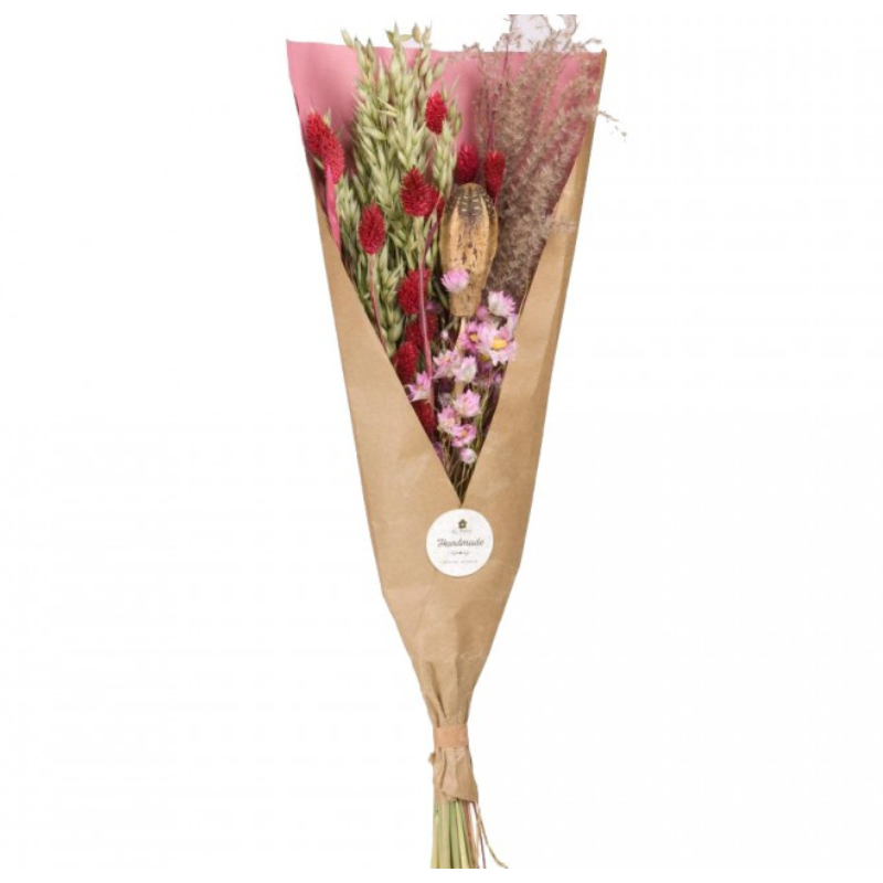 Naturalys - Bouquet Fleurs Séchées Rose/Rouge field - Naturalys
