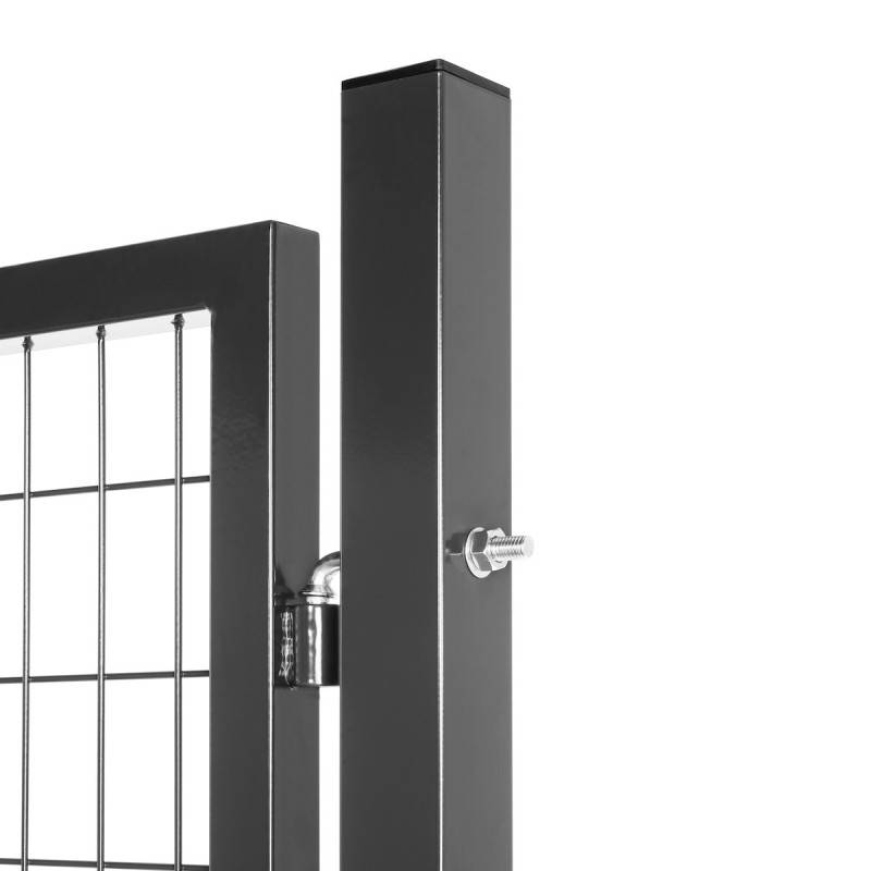 Portillon grillagé en acier galvanisé maille 100 x 50 L 1m x H 2m00 Gris anthracite - Easy Clôture - Imagen 3