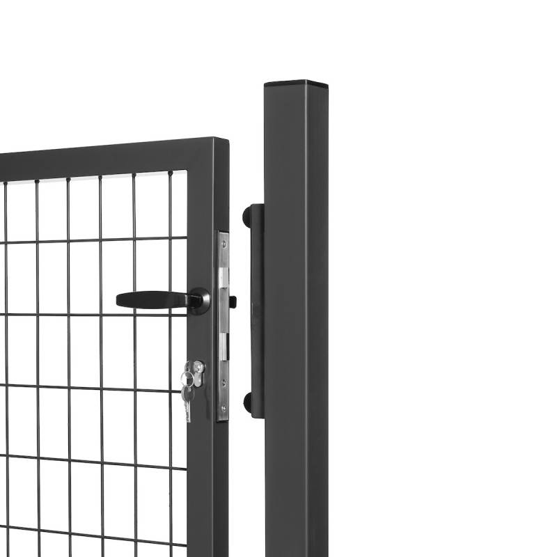 Portillon grillagé en acier galvanisé maille 100 x 50 L 1m x H 2m00 Gris anthracite - Easy Clôture - Imagen 2