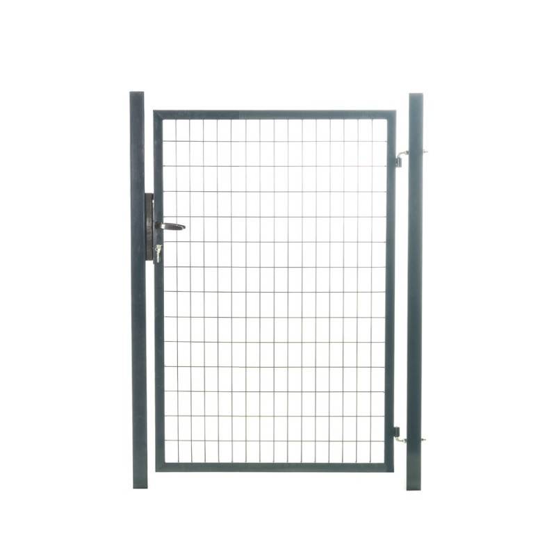 Portillon grillagé en acier galvanisé maille 100 x 50 L 1m x H 2m00 Gris anthracite - Easy Clôture - Imagen 1