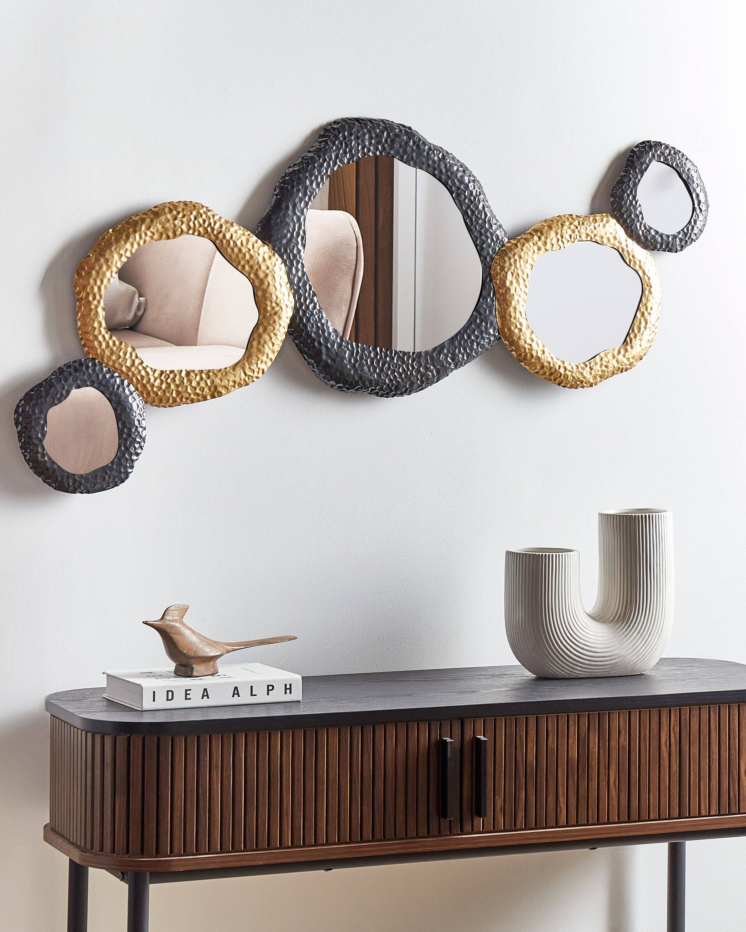 Beliani - Miroir décoratif Métal Noir/doré CHARNY - 109x3x44- Beliani - Image 1