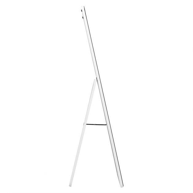 Helloshop26 - Miroir autoportant rectangulaire pleine longueur cadre en bois massif 160 x 37cm blanc - Imagen 3
