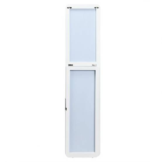 Helloshop26 - Miroir autoportant rectangulaire pleine longueur cadre en bois massif 160 x 37cm blanc - Imagen 2