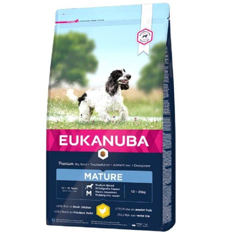 Eukanuba - CROQUETTES CHIEN MATURE MEDIUM POULET - EUKANUBA 3 kg