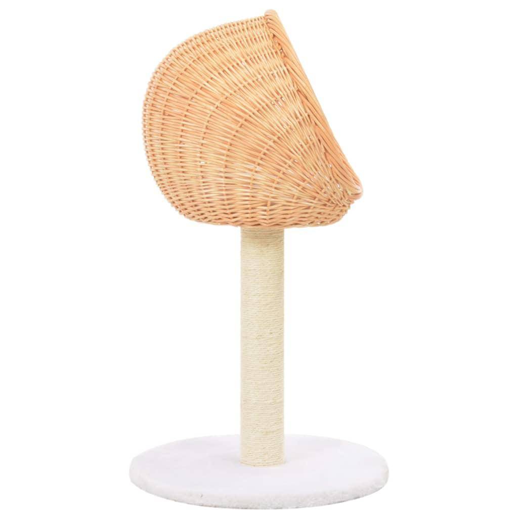 Helloshop26 - Arbre à chat griffoir grattoir niche jouet animaux peluché en sisal naturel bois de saule - Imagen 3