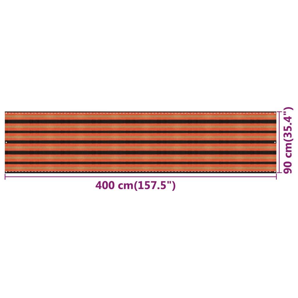 Helloshop26 - Écran de balcon brise pare vue protection confidentialité 90 x 400 cm PEHD multicolore - Imagen 5