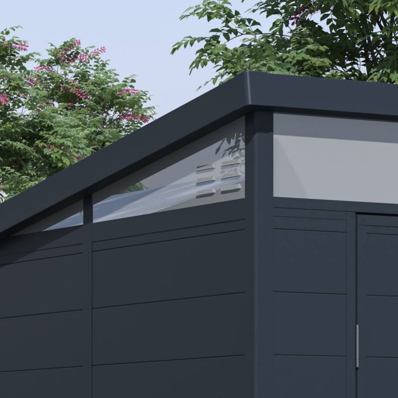 Jobu - Abri de jardin résine anthracite 3,24m² toit plat avec plancher Jôbu - Image 5