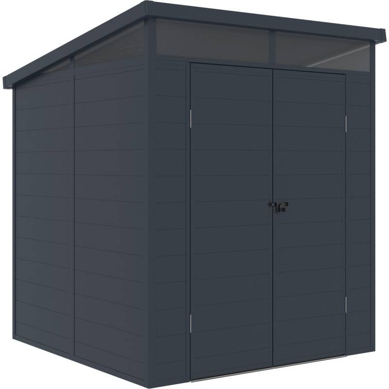 Jobu - Abri de jardin résine anthracite 3,24m² toit plat avec plancher Jôbu - Image 6