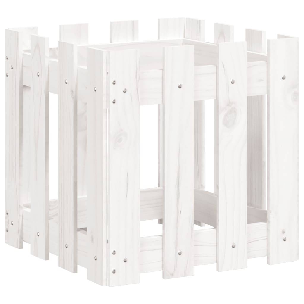 Prolenta Premium - Jardinière bois blanc 40 x 40 x 40 cm - Prolenta premium p321.6 - Image 4