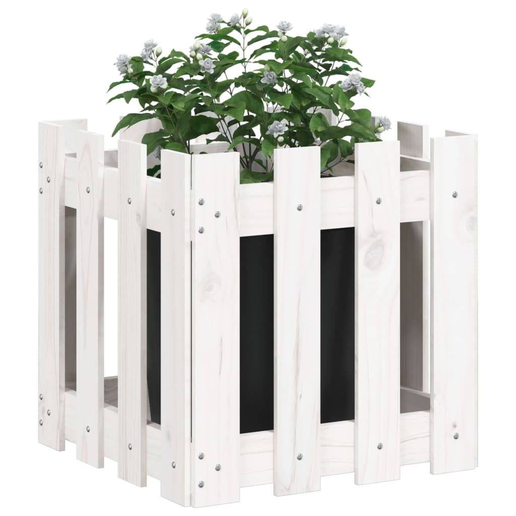 Prolenta Premium - Jardinière bois blanc 40 x 40 x 40 cm - Prolenta premium p321.6 - Image 3